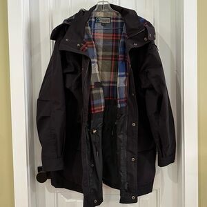 Western Concepts Black Lined Hooded Parka Coat Men’s Large